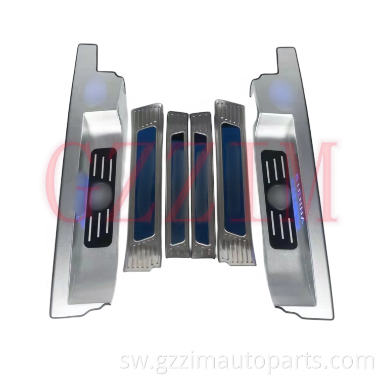 Vifaa vya gari aluminium alloy gari mlango sill strips mambo ya ndani na nje trim mlango screed misingi kwa Sienna